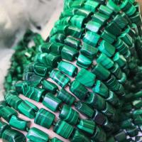 Natural Malachite Beads, Column, polished, DIY, green, 7-10mm, Sold Per Approx 15 Inch Strand