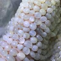 Mondstein Perlen, Klumpen, poliert, DIY, weiß, 10-12mm, verkauft per ca. 15 ZollInch Strang