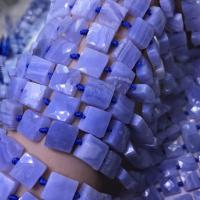 الخرز سوداليتي, مربع, مصقول, ديي & الأوجه, أزرق, 10x10x5mm, تباع لكل تقريبا 15 بوصة حبلا
