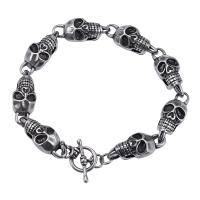 Men Bracelet, 316 Stainless Steel, anoint, fashion jewelry, silver color, 11MM, Sold Per Approx 245 mm Strand