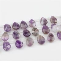 Mixed Gemstone Beads, Natural Stone, Teardrop, polished, DIY & faceted, more colors for choice, 10x14mm, Sold By Strand