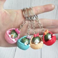 Zinc Alloy Key Clasp with rubber core & Rubber random style & portable & Unisex mixed colors 3cmuff0c 8cm Sold By PC