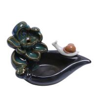 Backflow Incense Burner, Porcelain, plated, for home and office, 150x106x78mm, Sold By PC