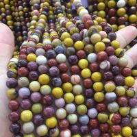Κρόκο Stone Beads, Γύρος, γυαλισμένο, DIY & διαφορετικό μέγεθος για την επιλογή, Sold Με Strand