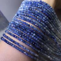 宝石ジュエリービーズ, カヤナイト(藍晶石), ラウンド形, 洗練されました。, グラデーション カラー & DIY, ブルー, 3-3.5mm, で販売される 約 15 インチ ストランド