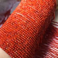Achat Perlen, Yunnan roter Achat, rund, poliert, DIY & facettierte, rote Orange, 2-2.5mm, verkauft per ca. 15 ZollInch Strang