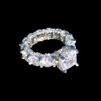 Brass prst prsten, Mosaz, barva stříbrná á, různé velikosti pro výběr & pro ženy & s drahokamu, nikl, olovo a kadmium zdarma, Prodáno By PC