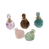 Gemstone Pendants Jewelry, Perfume Bottle, different color and pattern for choice & DIY, more colors for choice, 35*18*11mm, Sold By PC