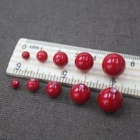Die Hälfte gebohrt Südsee Shell Beads, Pearl Shell, rund, DIY & verschiedene Größen vorhanden, rot, verkauft von PC