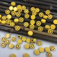 Acrylic Jewelry Beads, Smiling Face, DIY & enamel, more colors for choice, 12x6mm, Hole:Approx 4mm, Approx 850PCs/Bag, Sold By Bag