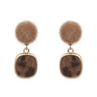 Fluffy Pom Pom Earrings Zinc Alloy plated fashion jewelry & for woman nickel lead & cadmium free Sold By Pair