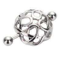 Cruach dhosmálta Nipple Ring, jewelry faisin & unisex, airgid, 12mm, Díolta De réir PC