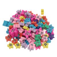 Polimero-Clay-Beads, argilla polimero, Stella, colore e motivo diversi per la scelta & DIY, nessuno, 10x10mm, 1000PC/borsa, Venduto da borsa