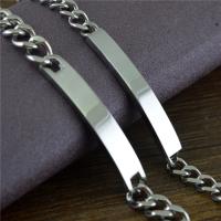 Couple Bracelet and Bangle, Titanium Steel, Unisex & different size for choice, original color, 5PCs/Lot, Sold By Lot
