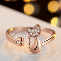 Tibetan Style Cuff Finger Ring, with Cubic Zirconia, plated, fashion jewelry, more colors for choice, Sold By PC