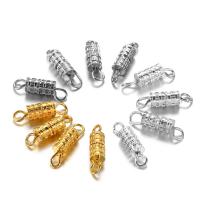 Brass Screw Clasp, plated, DIY, more colors for choice, 14x3.80mm, 30PCs/Bag, Sold By Bag
