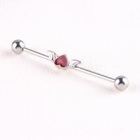 Stainless Steel Ear Piercing Jewelry, fashion jewelry & Unisex, silver color, Sold By PC