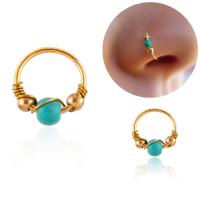 Stainless Steel Nose Piercing Jewelry with turquoise fashion jewelry & Unisex Sold By PC