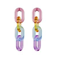 Acrylic Jewelry Earring, for woman, more colors for choice, 20x85mm, Sold By Pair