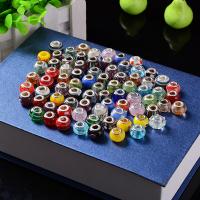 Lampwork European Beads, Glass, DIY, mixed colors, 9x14mm, 100PCs/Bag, Sold By Bag