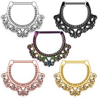 Jóias de Piercing de nariz de bronze, cobre, joias de moda & unissex, Mais cores pare escolha, vendido por PC