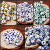 Printing Porcelain Beads, White Porcelain, Round, DIY & different styles for choice, more colors for choice,  10mm, Sold By PC