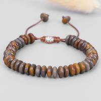 Gemstone Bracelets Bamboo Leaf Stone with Zinc Alloy plated fashion jewelry & Unisex Sold By Strand