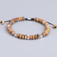 Gemstone Bracelets, Natural Stone, with Tibetan Style, plated, fashion jewelry & Unisex, Sold By Strand