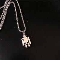 Titanium Steel Necklace Robot plated fashion jewelry & for woman Length 27.5 Inch Sold By PC