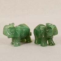 Green Aventurine Craft Decoration Elephant plated durable Sold By PC