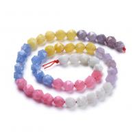 Jade Beads, du kan DIY, flerfarvede, 8mm, 10Strands/Bag, Solgt af Bag