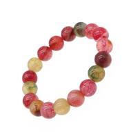 Agate Jewelry Bracelet Round polished fashion jewelry & for woman mixed colors 10mm Sold By Bag