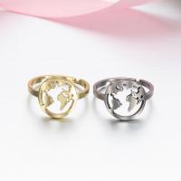 Vinger Ring in edelstaal, Roestvrij staal, plated, Verstelbare & mode sieraden & voor vrouw, meer kleuren voor de keuze, 5X5X5CM, Verkocht door PC