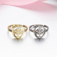 Stainless Steel Finger Ring, Tree, plated, fashion jewelry & for woman, more colors for choice, 5X5X5CM, Sold By PC