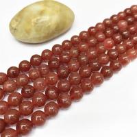 Natürlicher Quarz Perlen Schmuck, Strawberry Quartz, rund, poliert, DIY & verschiedene Größen vorhanden, verkauft von Strang