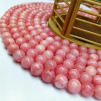 Perles rhodonites, rhodonite, Rond, poli, DIY & normes différentes pour le choix, rose, Vendu par brin