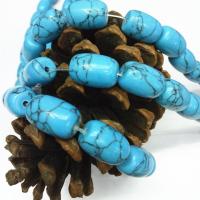 Χάντρες Turquoise, Φυσικό Τυρκουάζ, Drum, γυαλισμένο, DIY, 13x18mm, Περίπου 22PCs/Strand, Sold Με Strand