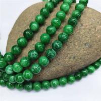 Natural Jadeite Beads Round polished DIY green Sold By Strand