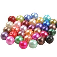 Glass Pearl Beads, Round, anoint, DIY & different size for choice, mixed colors, 100PCs/Bag, Sold By Bag