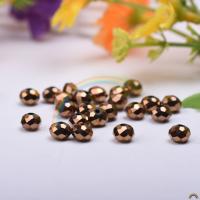 Rondelle Crystal Beads, Abacus, plated, DIY & different size for choice, more colors for choice, 100PCs/Bag, Sold By Bag
