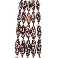 Ágata natural tibetano Dzi Beads, Ágata tibetana, elipse, DIY, marrom, 50mm, 6PCs/Strand, vendido para 38 cm Strand