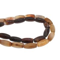 Natural Tibetan Agate Dzi Beads, Ellipse, DIY, more colors for choice, 30*12*30mm, Sold Per 38 cm Strand