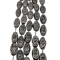 Natural Tibetan Agate Dzi Beads Ellipse DIY 41*22*12mm Sold Per 38 cm Strand