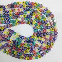 Millefiori Lampwork Beads, Heart, DIY & different size for choice, multi-colored, 5Strands/Bag, Sold By Bag