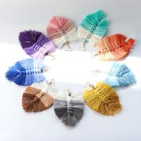 Fashion Fringe Earrings, Cotton Thread, Leaf, DIY & different styles for choice & for woman, more colors for choice, 110*70mm, Sold By Bag