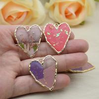 Resin Pendant with Zinc Alloy Heart epoxy gel fashion jewelry & DIY & for woman Sold By PC