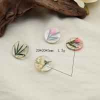 Resin Earring, epoxy gel, hardwearing & DIY, more colors for choice, 20x20x3mm, Sold By Pair