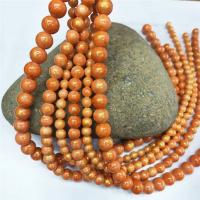Gemstone Jewelry Beads Cloisonne Stone Round polished DIY orange Sold By Strand