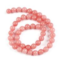 Rhodonit Perlen, poliert, DIY & verschiedene Größen vorhanden, Rosa, verkauft von Strang
