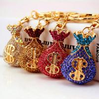 Bag Purse Charms Keyrings Keychains Zinc Alloy with Rhinestone portable & Unisex 10.5 uff0c Sold By PC